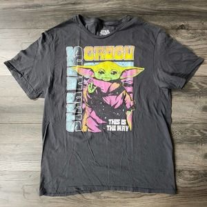 Star Wars Grogu Mandalorian "This Is The Way" Mens L T-Shirt, Retro